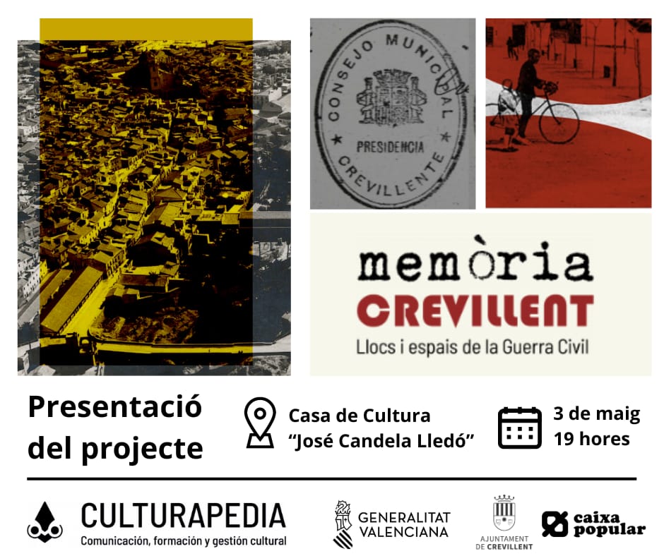 Culturapedia presenta su proyecto web ‘Memoria Crevillent’ dedicada a lugares y espacios de la Guerra Civil de la localidad